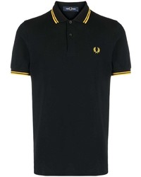 schwarzes Polohemd von Fred Perry