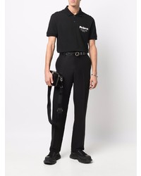 schwarzes Polohemd von Alexander McQueen