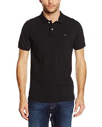 schwarzes Polohemd von Hilfiger Denim