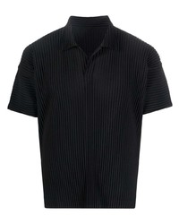 schwarzes Polohemd von Issey Miyake