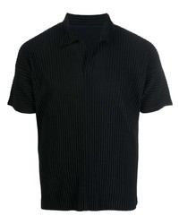 schwarzes Polohemd von Issey Miyake