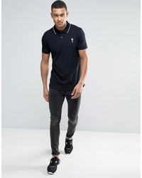 schwarzes Polohemd von Jack and Jones