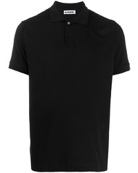 schwarzes Polohemd von Jil Sander