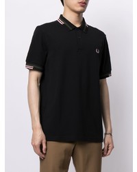 schwarzes Polohemd von Fred Perry