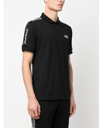 schwarzes Polohemd von Ea7 Emporio Armani