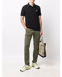 schwarzes Polohemd von Stone Island