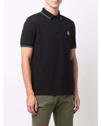 schwarzes Polohemd von Stone Island