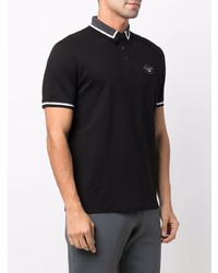 schwarzes Polohemd von Emporio Armani