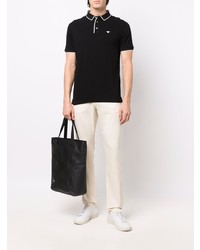 schwarzes Polohemd von Emporio Armani