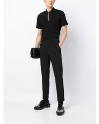 schwarzes Polohemd von Alexander McQueen