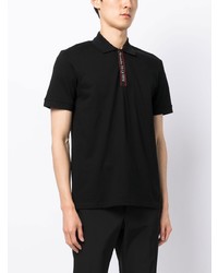 schwarzes Polohemd von Alexander McQueen