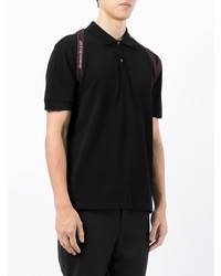 schwarzes Polohemd von Alexander McQueen