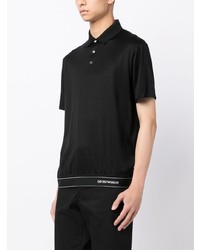 schwarzes Polohemd von Emporio Armani