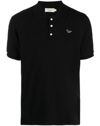 schwarzes Polohemd von MAISON KITSUNÉ