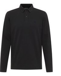 schwarzes Polohemd von Mustang