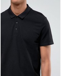 schwarzes Polohemd von Asos