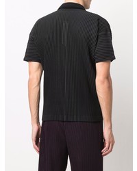 schwarzes Polohemd von Issey Miyake