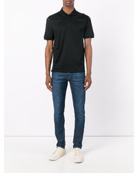 schwarzes Polohemd von Alexander McQueen