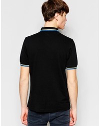 schwarzes Polohemd von Fred Perry