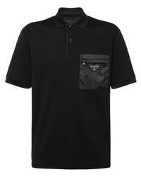 schwarzes Polohemd von Prada