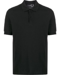 schwarzes Polohemd von Raf Simons X Fred Perry