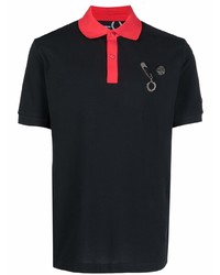 schwarzes Polohemd von Raf Simons X Fred Perry