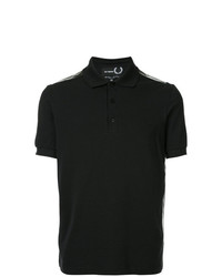 schwarzes Polohemd von Raf Simons X Fred Perry