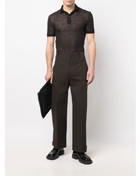 schwarzes Polohemd von Maison Margiela