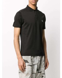 schwarzes Polohemd von Stone Island