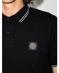 schwarzes Polohemd von Stone Island