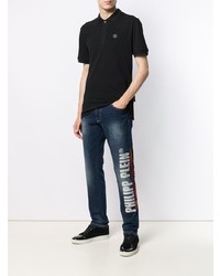 schwarzes Polohemd von Philipp Plein