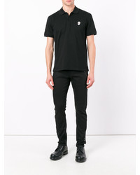 schwarzes Polohemd von Alexander McQueen