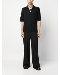 schwarzes Polohemd von Saint Laurent