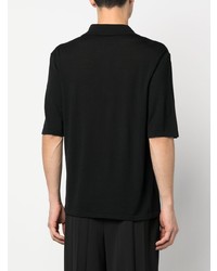 schwarzes Polohemd von Saint Laurent