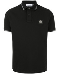 schwarzes Polohemd von Stone Island