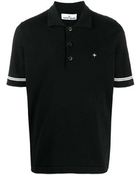 schwarzes Polohemd von Stone Island