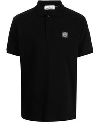 schwarzes Polohemd von Stone Island