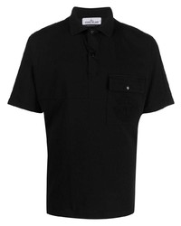 schwarzes Polohemd von Stone Island