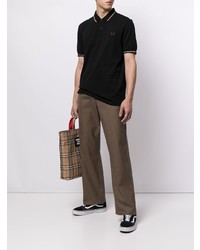 schwarzes Polohemd von Fred Perry