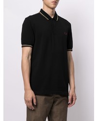 schwarzes Polohemd von Fred Perry