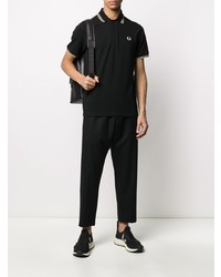 schwarzes Polohemd von Fred Perry