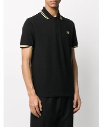 schwarzes Polohemd von Fred Perry