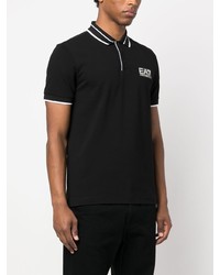 schwarzes Polohemd von Ea7 Emporio Armani