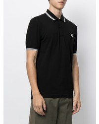 schwarzes Polohemd von Fred Perry