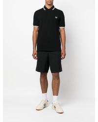 schwarzes Polohemd von Fred Perry