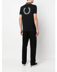 schwarzes Polohemd von Fred Perry