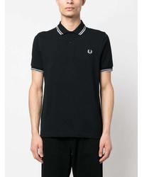 schwarzes Polohemd von Fred Perry