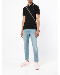 schwarzes Polohemd von Fred Perry