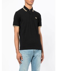 schwarzes Polohemd von Fred Perry