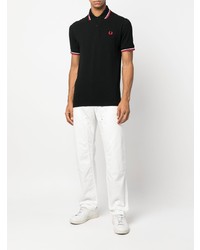 schwarzes Polohemd von Fred Perry